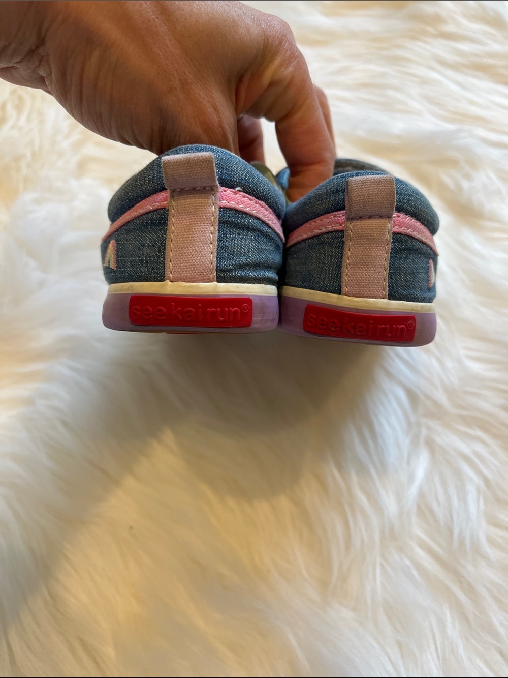 See Kai Run Kristin Happy Chambray Shoes - Rainbows and Hearts - Picture 10 of 10